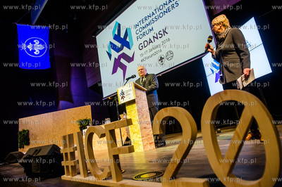 Gdansk. Europejskie Centrum Solidarnosci. Wystapienie...