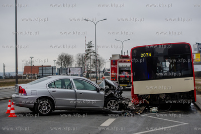 Gdansk. Wypadek drogowy na ulicy Slowackiego w poblizu...