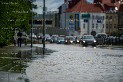 Gdańsk. Wrzeszcz. Skutki silnych opadow, które przeszły...