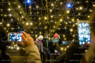 Gdańsk. Park Oliwski. Inauguracja iluminacji świątecznej....
