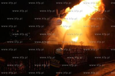 Pozar domu na ulicy Ornitologow 4 w Gdansku - Gorkach...