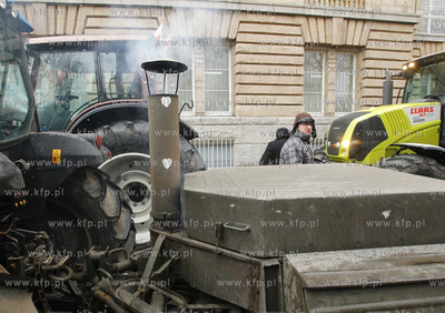 Protest rolnikow i zwiazkowcow Solidarnosci z zachodniopomorskiego...