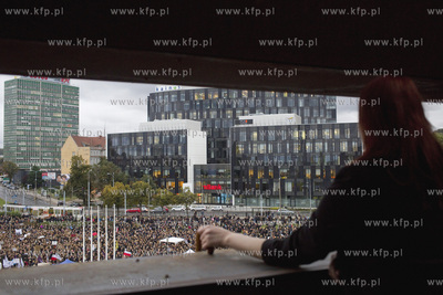 Gdańsk. Plac Solidarności. Czarny Protest,...