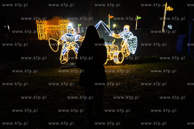 Przedpremierowy pokaz iluminacji w Lumina Park na terenie...