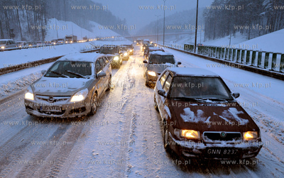 Korek na trojmiejskiej obwodnicy na wysokosci Trasy...