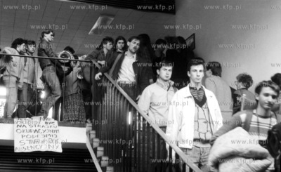 Strajk studencki na Uniwerytecie Gdanskim w Gdansku....