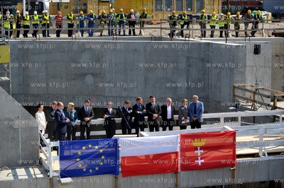 Gdansk, ul. Ku Ujsciu. Chrzest maszyny TBM, ktora otrzymala...