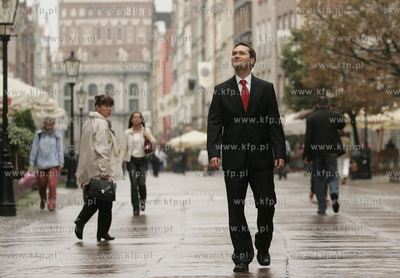 Gdansk. Ul. Dluga. Nz Jaroslaw Walesa. 27.09.2007 fot....