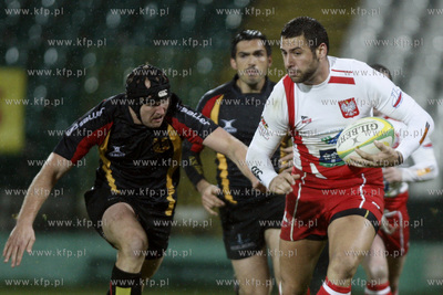 Gdansk. Stadion przy ul. Traugutta. Mecz rugby dywizji...