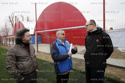 Wizyta Pawla Adamowicza na placu budowy kompleksu sportowego...