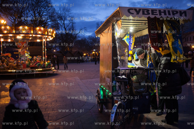 Lwow, Ukraina NZ Demonstracje antyrzadowe na placu...