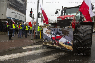 Ogólnopolski protest rolników.Akcja protestacyjna...