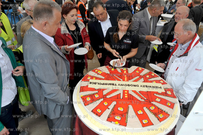 Gdansk, ul. Ku Ujsciu. Chrzest maszyny TBM, ktora otrzymala...