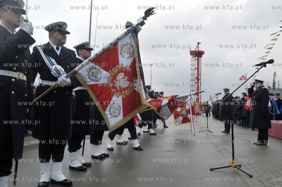Port Wojenny w Gdyni Oksywie.Uroczystosc przekazania...