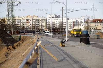 Gdańsk. Prace przy budowie Trasy Słowackiego na odcinku...