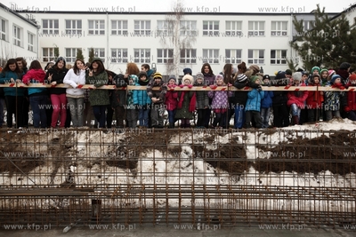 Uroczystosc wmurowania kamienia wegielnego pod budowe...