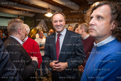 Sopot. Restauracja Harnaś. Sztab wyborczy Jacka Karnowskiego...