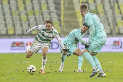 Lechia Gdańsk - Sląsk Wrocław. Nz. Domink Piła...