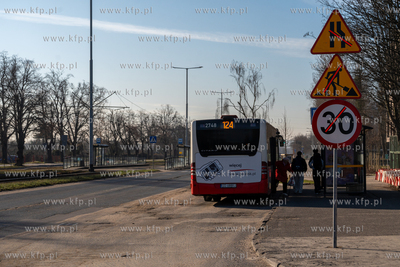 Remont nawierzchni al. Hallera w Gdańsku. 19.03.2026...