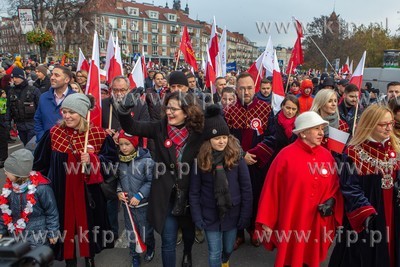 Gdańsk, Parada Niepodległości. Nz. Prezydent Gdańska...