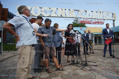 Briefing Aleksandry Dulkiewicz, prezydent Gdańska...
