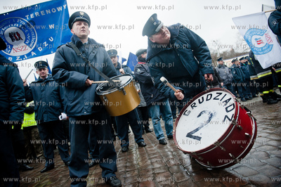 Gdansk. Pikieta Federacji Zwiazkow Zawodowych Sluzb...