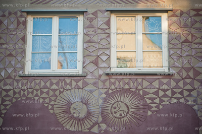 Gdansk. Odremontowane, nowo pomalowane kamieniczki...