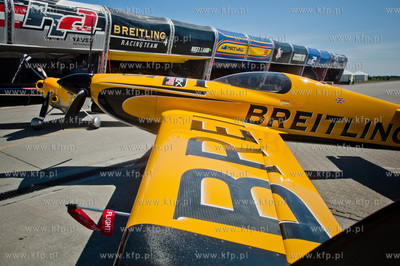 Gdynia. Lotnisko Kosakowo. Konferencja prasowa poprzedzajaca...