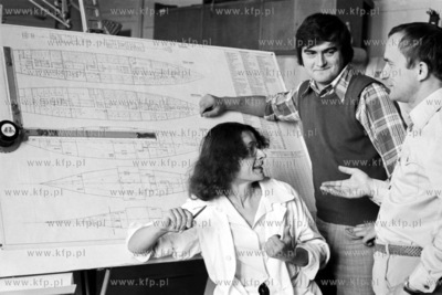 Inżynierowie Ewa Galuch, Zbigniew Lendzion i Zygmunt...