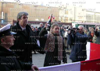 Chrzest statku w Stoczni Gdynia SA. Kontenerowiec Charlotte...