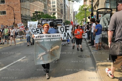 Chicago. Manifestacja przedstawicieli ruchu Okupuj...