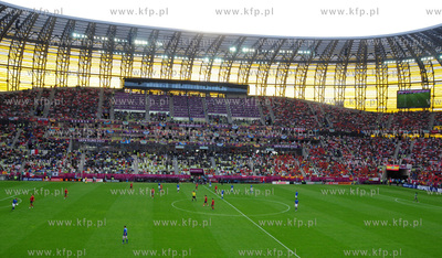 Gdansk, PGE ARENA. Mecz EURO 2012 grupy C, Hiszpania...