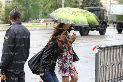 Kaliningrad , Rosja 09.05.2014 Parada na Placu Zwyciestwa...