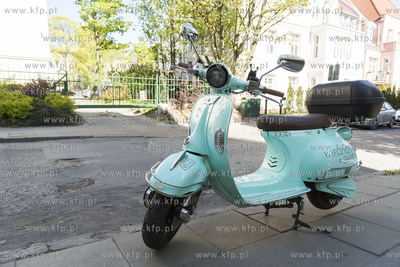 Gdańsk. Skuter elektryczny na ul. Topolowej.06.05.2019...