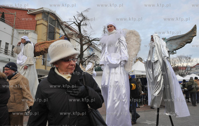 Swiateczne wigilijne spotkanie mieszkancow i wladz...