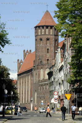 Gdansk. Kosciol sw. Mikolaja i ul. Swietojanska. 6.06.2008...