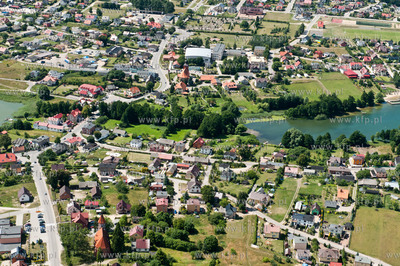 Kaszuby z lotu ptaka.Stezyca nad jeziorem Radunskiem...