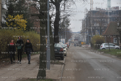 Gdansk-Wrzeszcz, ul. Kilinskiego. W glebi budowa galerii...
