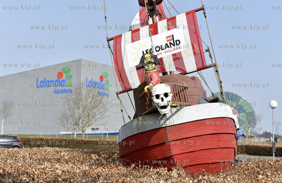 Billund, Dania. Dekoracja częściowo wykonana z klocków...