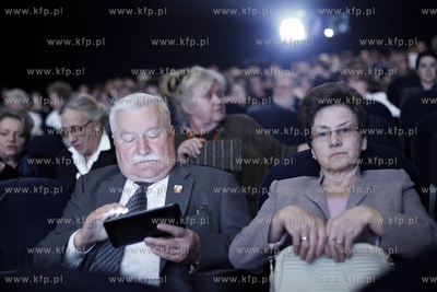 37 Gdynia Film Festival. Nz Lech Walesa z zona Danuta...