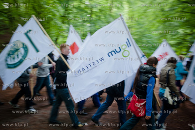 Gdansk. Dzien Drukarza. Przemarsz kolorowej parady...