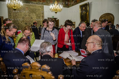 Gdansk. Wielka Sala Wety Ratusza Glownego Miasta. Promocja...