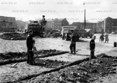 Przebudowa Targu Drzewnego w Gdansku. 
1963
0008120z
Fot....