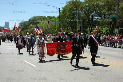 USA. Chicago. Parada 3-majowa zorganizowana przez Polonie....