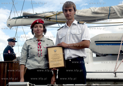 Powrot harcerskiego jachtu Zjawa IV z ostatniego etapu...