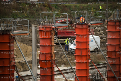 Budowa przystanku SKM Gdansk Srodmiescie. 5.11.2013...