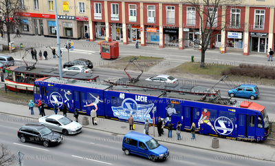 Gdansk. Wrzeszcz. Przystanek tramwajowy na al. Grunwaldzkiej...