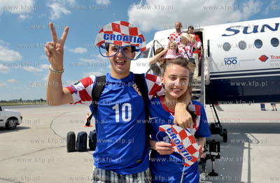 Gdansk, Rebiechowo. Chorwaccy kibice przylecieli samolotem...