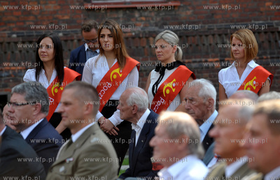 Gdansk. Plac Obronców Poczty Polskiej w Gdansku. Uroczystosci...