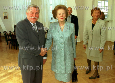 Spotkanie Lecha Walesy z Margaret Thatcher w Zielonej...
